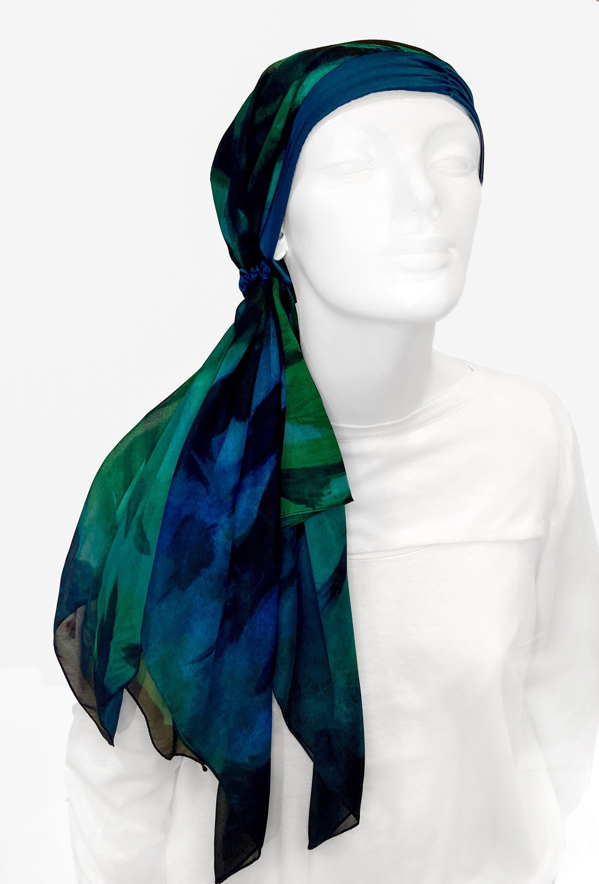 Fine Art Headscarf -Peacock