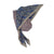 
headscarf for hair loss, heather and blue with paisley   