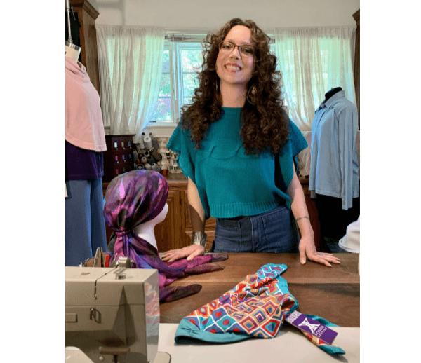 photo of fashion designer Paloma Soledad in her studio